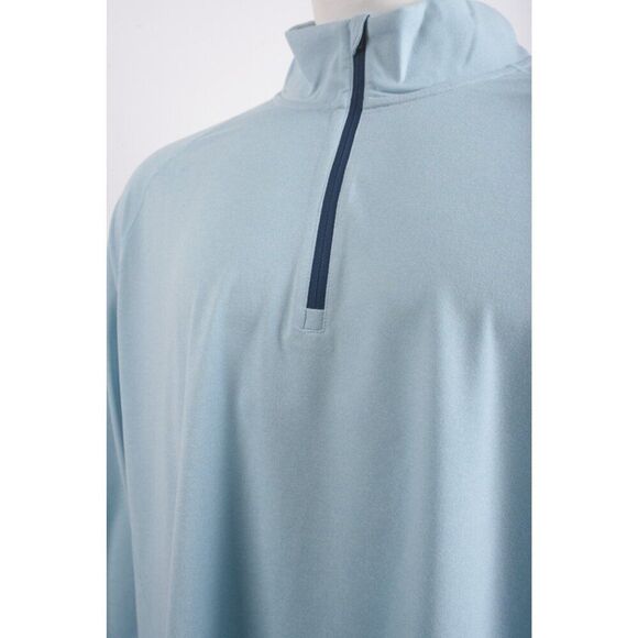UNTUCKit Mens Loxton Shirt Top 1/4 Zip XXXL 3XL Blue Long Sleeve NWT - Picture 4 of 6